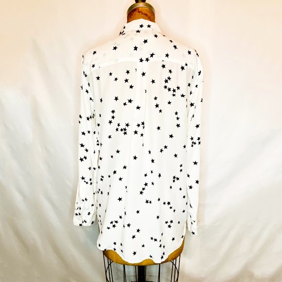 Equipment Star Print Long Sleeve Silk Blouse - Picture 8 of 10